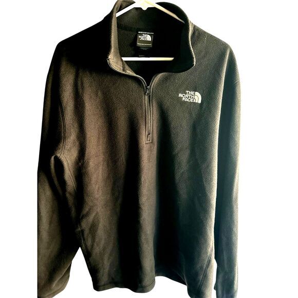 The North Face 1/4 zip‎ Black Pullover Fleece Men's size XL - Picture 1 of 6